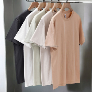 Fabricantes de ropa 100% algodón 240 gramos camiseta pesada logotipo personalizado impresión camisetas para hombres mujeres - Product Image 2