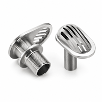 3D TECHNO Nouveau filtre d'admission traversant le coque en acier inoxydable 316 pour bateau, raccord d'eau marin de remplacement, durable, finition miroir haute brillance
