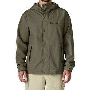 Chaqueta Impermeable con Capucha para Hombre, Personalizable, Premium, Transpirable, Cortavientos, Informal, para Senderismo, con Forro Técnico - Product Image 1