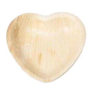 Assiettes en feuille de palmier jetables écologiques de 8 pouces vaisselle en feuille de palmier Areca naturelle durable jetable en forme de cœur - Product Image 1