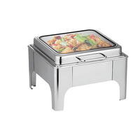 Chauffe-plats pour buffet d'hôtel en acier inoxydable pour traiteur nouveau design d'ensemble de buffet de chauffe-plats de luxe