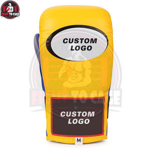 Guantes de boxeo de piel auténtica de vaca, diseño personalizado, color negro y rojo, a la venta. - Product Image 5