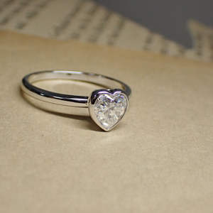 Bague de fiançailles/mariage vintage en or jaune 14 carats avec diamant de culture IGI/GIA, or blanc fin unisexe, pour anniversaire, digne d'une fête - Product Image 3