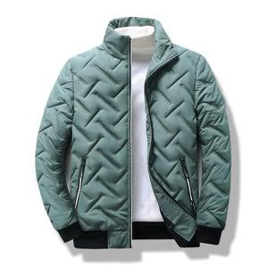 <b>Men</b> Beige Puffer <b>Jacket</b> Hood Breathable Front <b>Warm</b> Quilted Polyester Fiber Multiple Pockets Winter Outerwear Outdoor Casual - Product Image 2