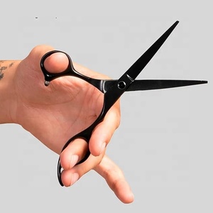 Ciseaux de salon professionnels de haute qualité, couleur noire, revêtement de qualité supérieure, fabriqués en acier inoxydable à haute teneur en carbone, manche en céramique A+ - Product Image 3