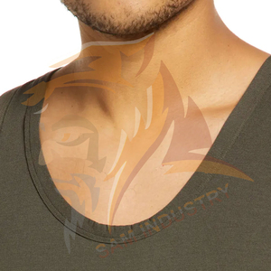 Wholesale Factory Direct Sales Men's Solid Color Breathable Knitted Lightweight High Quality Tank Top for Gym Exercise - Product Image 5