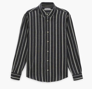 Chemise décontractée pour homme, coupe classique, col boutonné, poignets boutonnés, 100% coton tricoté respirant, couleur unie, tissu popeline d'automne - Product Image 2