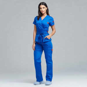 Conjuntos de Uniformes Médicos de Manga Corta Más Vendidos, Uniformes Cómodos para Enfermeras y Doctores de Clínica - Product Image 6