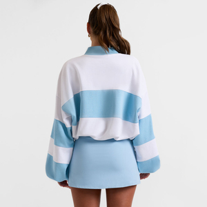 Sudadera de algodón reversible de cuello alto para mujer, talla grande, con forro polar, estampado de logo, estilo oversize, superventas - Product Image 2