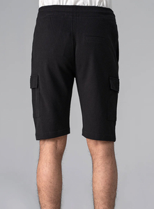 Pantalones Cortos Cargo Negros para Hombre 2026, Cintura Media, Elásticos, Transpirables, de Poliéster Tejido, Casuales, Tipo Bermuda, con Bolsillos - Product Image 2