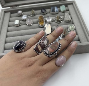 NAtural assorted Gemstone <b>Rings</b> Wholesale Bulk <b>Rings</b> For <b>Men</b> Women Lot Mixed 925 Sterling <b>Silver</b> <b>Rings</b> - Product Image 1
