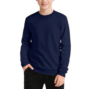 Sudadera blanca de cuello redondo para niños, suéter informal de manga larga, suéter de punto para otoño para niños - Product Image 5