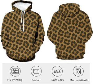 Sudadera con Capucha para Hombre, Diseño de Leopardo, Corte Regular, Tejido de Poliéster, Estilo Casual, Otoño 2026 - Product Image 5