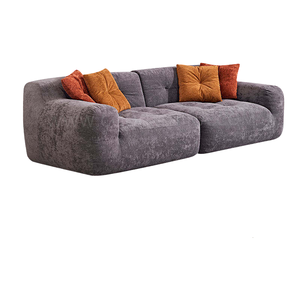 Canapé en tissu gris moderne |   Canapé Minimaliste pour Salon d'Appartement ou de Villa |   Canapé rembourré confortable 2 places/3 places |   Horti Club - Product Image 3