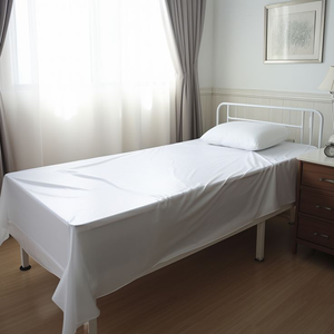 Ensemble de literie d'hôpital en coton écologique personnalisable 200TC, drap plat et linge jetables imperméables - Product Image 3