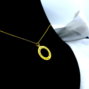 Collier cercle personnalisé en argent sterling 925 avec moissanite, plaqué or, personnalisable, minimaliste, unisexe, à porter au quotidien - Product Image 3