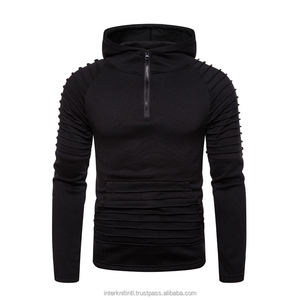 Sudadera con Capucha de Forro Polar para Hombre, Corte Regular, Color Sólido, Bolsillos Grandes, Estilo Deportivo Casual, Poliéster, Bordada - Product Image 3