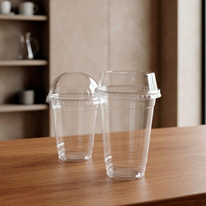 QUANG QUAN Disposable 16/22/24oz Clear PP/PET Single Wall Plastic <b>Cups</b> 95mm Diameter For Tea Coffee <b>Cold</b> Beverages Party - Product Image 4