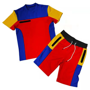 Ensemble de t-shirts sportifs pour hommes, col rond, séchage rapide, polyester et élasthanne, vêtements décontractés d'été - Product Image 6