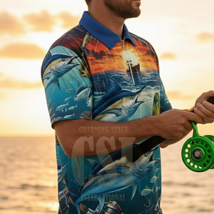 Camiseta de Pesca de Manga Corta, Ajustada, de Secado Rápido y Alta Calidad, Protección Solar UPF 50+, para Hombre - Product Image 6