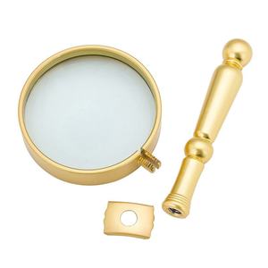 Loupe optique en métal doré, loupe de lecture de 75 mm pour personnes âgées, microscope, loupe pour lire des livres - Product Image 2