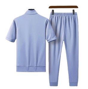 Survêtement professionnel demi-manche Offre Spéciale OEM Logo personnalisé hommes polyester demi fermeture éclair vêtements de sport homme vêtements d'entraînement - Product Image 2