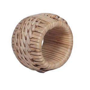 ANNEAU DE SERVIETTE DE CANNE COULEUR NATURELLE Anneaux de serviette ronds faits à la main pour les mariages Fêtes Restaurants/Hôtels Porte-serviettes approvisionné - Product Image 1