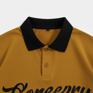 Chemise en coton respirante pour homme, décontractée, à manches courtes, avec logo brodé sur le devant, tendance - Product Image 3