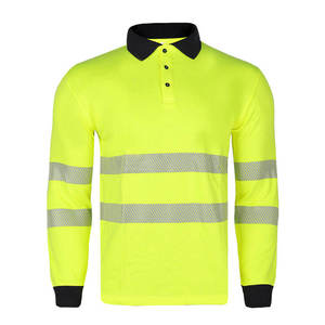 Best Selling Workwear Top Quality Safety Construction <b>Polo</b> Shirt Polyester High Visibility Reflective T-shirt - Product Image 3