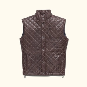 Highlands <b>Quilted</b> Leather Vest for Men – Premium Padded Stylish <b>Winter</b> Waistcoat Sleeveless Jacket - Product Image 1