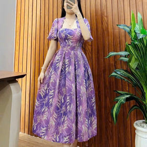 Elegante Vestido de Seda para Mujer, Sexy, de Manga Corta y Cuello Polo, Lavable, Elegante, Cómodo, Casual y Formal - Product Image 2