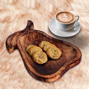 Pear Designed Wooden Serving Tray Standard Quality Serving Tray Durable Portable Platter Eco Friendly Durable Available Usage - Product Image 4