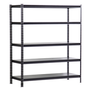 Wholesale Heavy Duty 5 Tier 61cm Matte <b>Black</b> Powder Coated Steel Boltless <b>Shelf</b> for Warehouse Garage Workshop Storage - Product Image 6