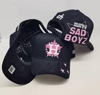 Casquette de sport personnalisée de haute qualité, 100 % coton, à 5 panneaux, en tissu éponge popeline, respirante, imperméable et ajustable, avec visière large et incurvée.