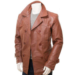 Chaqueta de Cuero Genuino para Hombre, Estilo Urbano, con Cierre, Impermeable, Resistente al Viento, Tejido Transpirable, Colores Personalizados - Rebajas de Invierno - Product Image 3