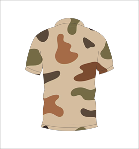 Polo beige camouflage désert à manches courtes, vêtements de sport décontractés pour l'extérieur - Product Image 2