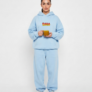 Conjunto de Sudadera con Capucha y Pantalones Deportivos para Mujer, Talla Grande, con Logotipo Personalizado, Fabricantes de Conjuntos Deportivos - Product Image 1