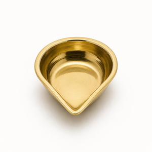 Brass Diya for Pooja Traditional Brass <b>Oil</b> <b>Lamp</b> Deepak for Aarti Temple Home Decor Diwali Festive Decoration - Product Image 3