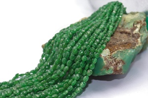 100% cuentas de piedras preciosas de tsavorita naturales, hebras ovaladas de 4mm, cuentas de piedras preciosas para fabricación de joyas y manualidades - Product Image 4