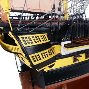 Maqueta de Barco de Guerra Británico HMS Caesar 1793, Hecha a Mano, Ecológica, Pintada en Madera, Artículo Coleccionable, Decoración para Hogar u Oficina, 93Lx27Wx82H Cm - Product Image 6