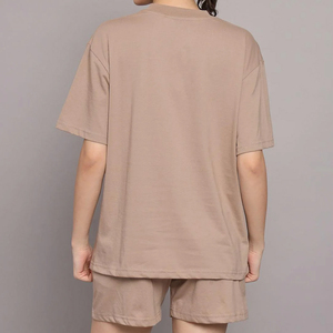 Ensemble tendance été femme : t-shirt et short assortis, tenue décontractée 2 pièces pour femmes, vêtements de détente en coton doux, 100% coton - Product Image 2