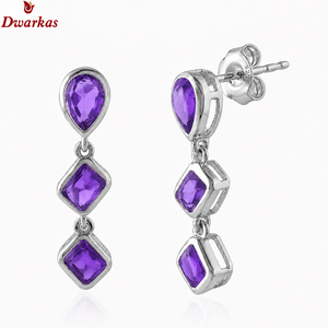 Hot popular elegant <b>earrings</b> 925 sterling <b>silver</b> labradorite gemstone <b>drop</b> <b>earring</b> exporter manufacturer - Product Image 5