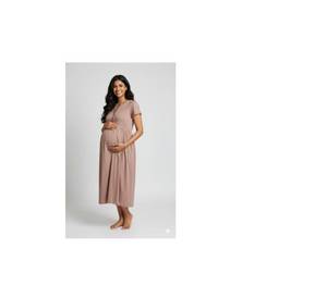 Robe de maternité et d'allaitement personnalisée pour femme en tissu de bambou, sans armatures, douce, pour la grossesse, la nuit et l'allaitement post-partum en été - Product Image 4