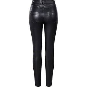 Best Quality Women's Casual PU <b>Pants</b> Winter Elastic Waist High Breathable Waterproof Eco-friendly Cheap Price - Product Image 2