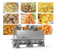 Four à flux croisé pour la fabrication de flocons de maïs, de céréales pour le petit-déjeuner, ligne de production de snacks soufflés, machine de séchage