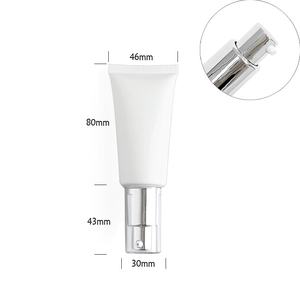 Tubes en plastique PE variés pour emballages cosmétiques avec bouchon pompe, couleurs personnalisées, haute qualité, galvanoplastie, construction anti-fuite - Product Image 4