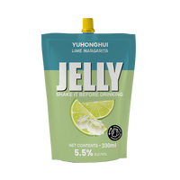 Bebida Alcohólica de Gelatina con Sabor a Limón y Margarita, 330 ml, en Bolsa, 5.5% ABV, Agitar Antes de Beber, Bebida de Cóctel en Gelatina Portátil