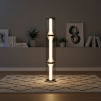 Lampe de bureau et sur pied LED moderne et contemporaine en métal et verre avec CRI 90 élevé, installation facile pour bureau, hôtel, intérieur/jardin