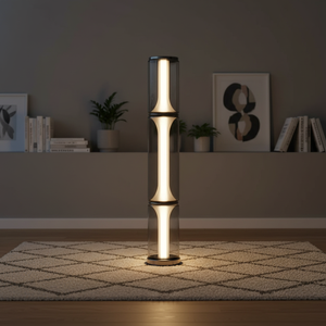 Lampe de bureau et sur pied LED moderne et contemporaine en métal et verre avec CRI 90 élevé, installation facile pour bureau, hôtel, intérieur/jardin - Product Image 3