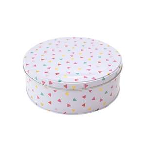 Custom Printed Round Metal Tin <b>Box</b> Decorative <b>Cookie</b> Candy Storage Container Colorful Pattern Food Grade Gift Packaging Tin Jars - Product Image 1